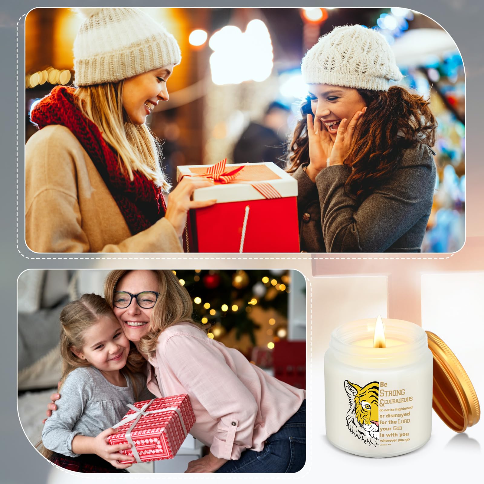 6 velas perfumadas de agradecimiento, 6 aromas diferentes, regalos para mujeres y hombres, regalo de cumpleaños, jubilación, Acción de Gracias (tema cristiano)