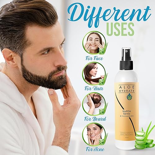 Miniatura 8 de NaPCA - Crema hidratante facial y spray corporal; hidratante orgánico de aloe vera con NaPCA. Refresca y calma tu piel con activos naturales y