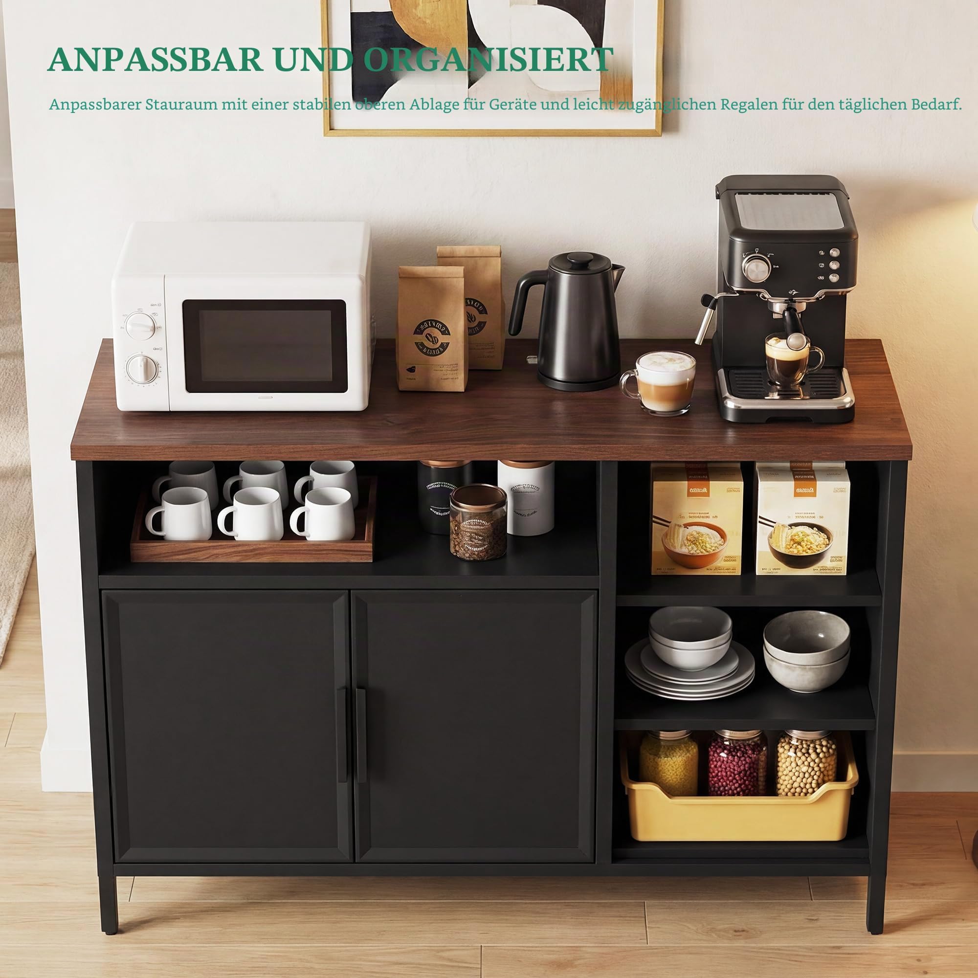 YITAHOME Comò credenza 108 cm, armadio in metallo