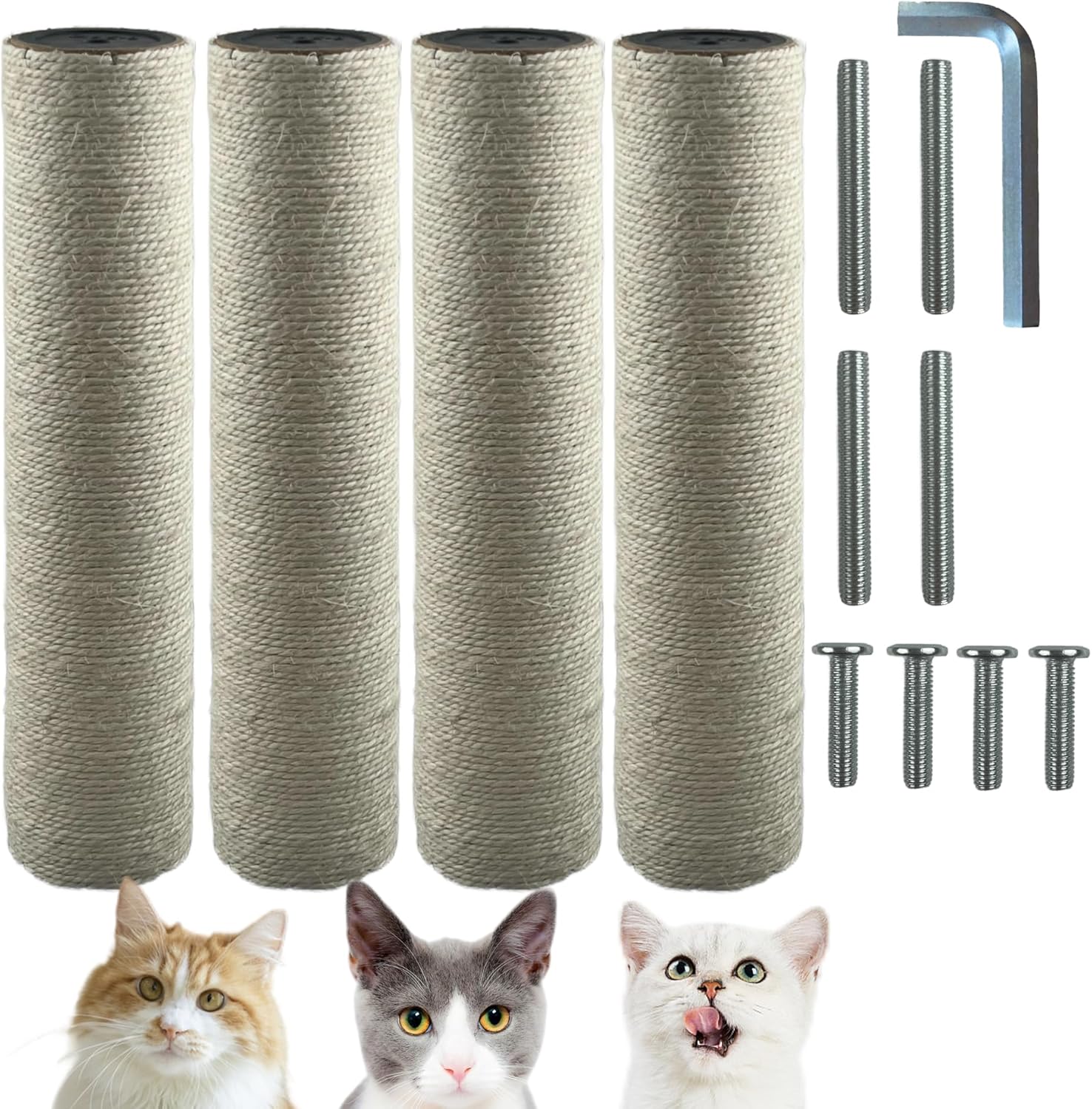 Cdycam 4 Pack Cat Scratching Post Replacement, 15.7 x 3.14
