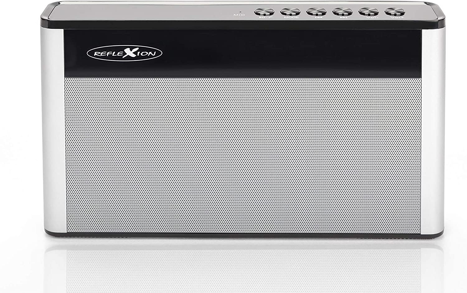 Reflexion Radio de Table FM AUX, Bluetooth, FM, USB Touche Sensitive Argent