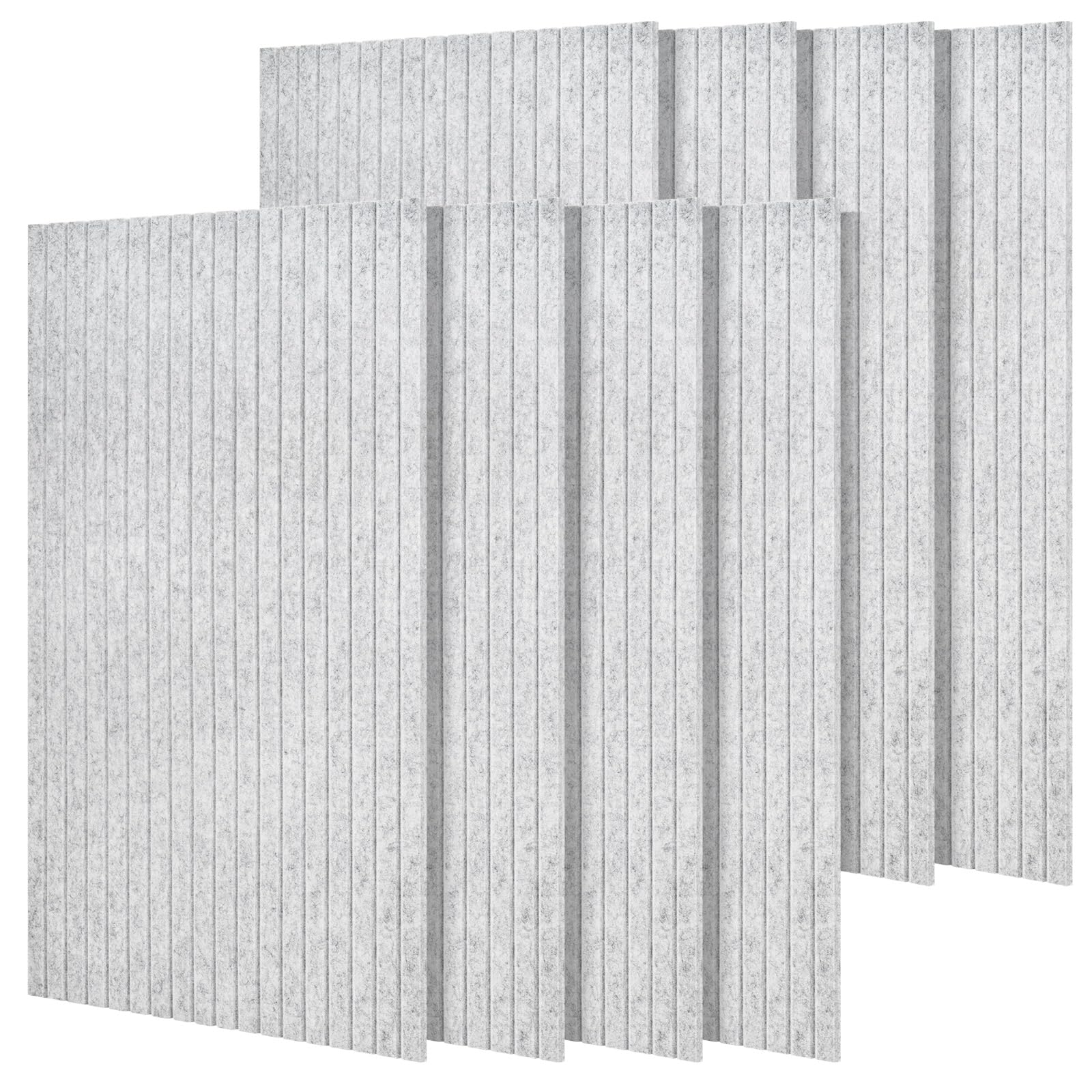 Youyijia 8 Stücke Akustikpaneele selbstklebend, 120x60x0.9cm, Schalldämmung Schallschutz wand Schallschutzplatten Akustikplatten für Tonstudio, Büro, Studio und Wanddekoration, Grau