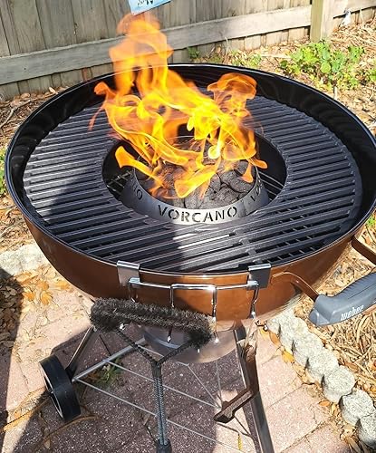 Miniatura 4 de Vorcano BBQ Brand - Cono de parrilla de carbón Vortex de acero inoxidable compatible con hervidor Weber, huevo verde grande, Kamado Joe