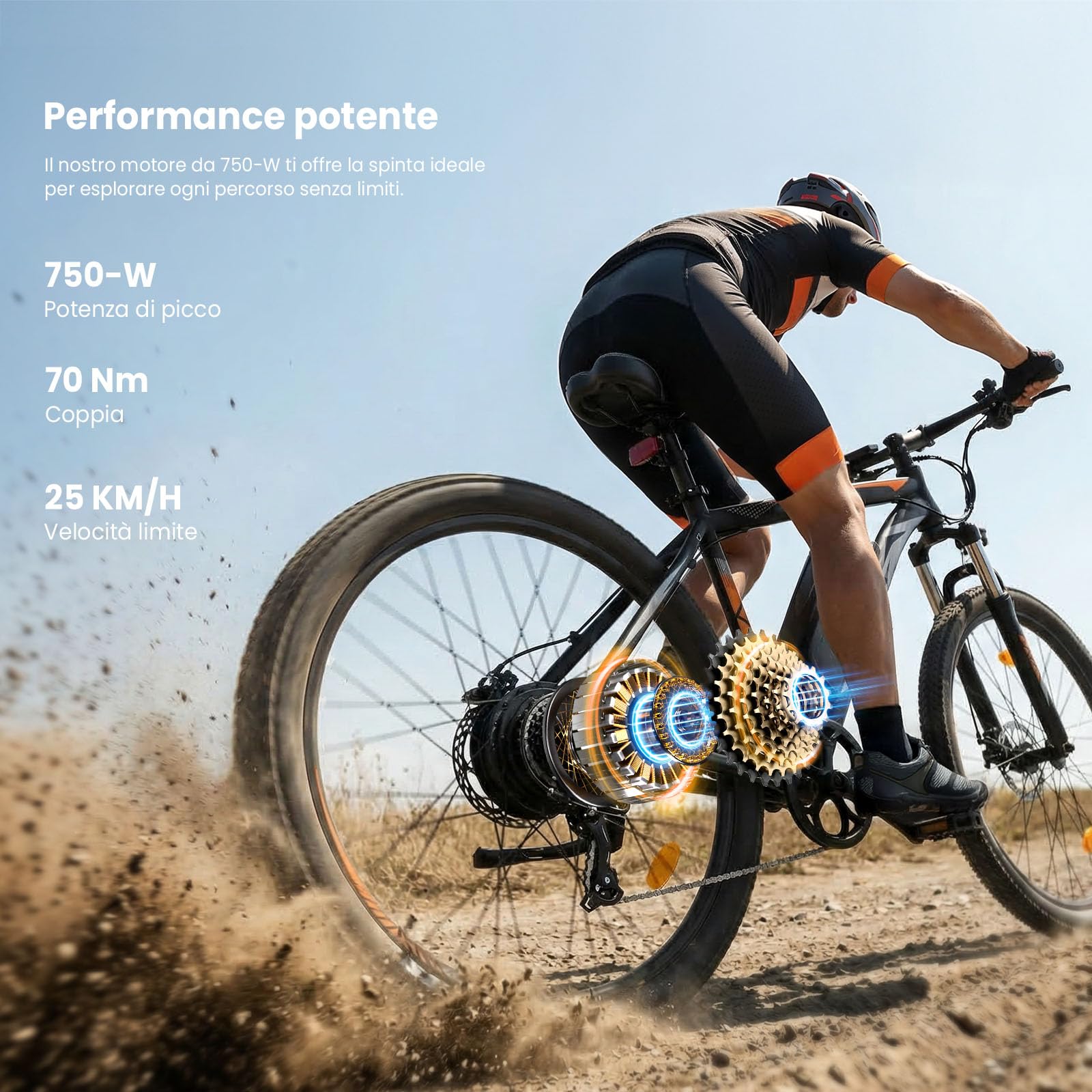 Touroll Bicicletta Elettrica U2/U3 Pro, Mountain Bike Elettrica con Pneumatici da 29'', Autonomia di 150km, Freno a Disco Idraulico + E-Brake, Sospensione Totale, Adatta a Qualsiasi Terreno