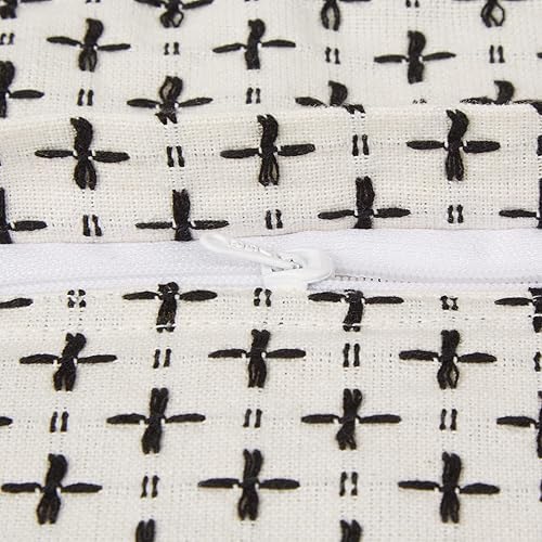 Miniatura 100 de DII Colección de fundas de almohada, algodón reciclado, cremallera oculta, 18x18, rayas cambray, azul brillante, 2 piezas