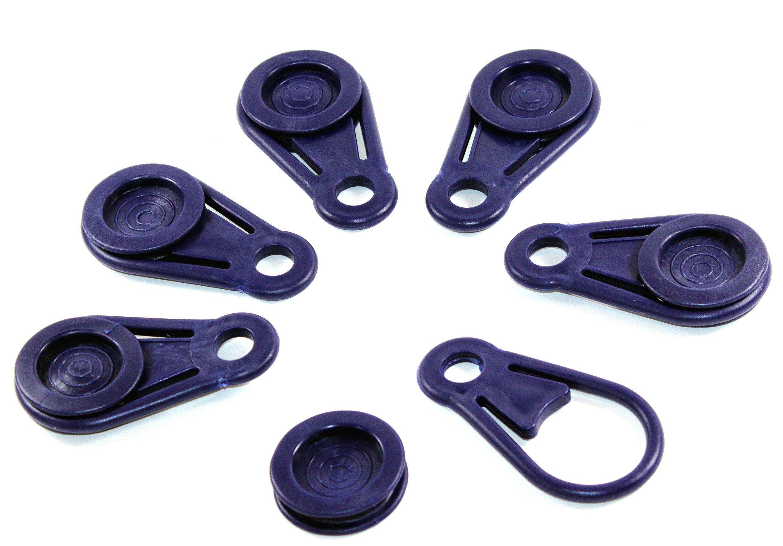 K&B Vertrieb Clip 12 Stück Blau Spanner für Abdeckplane Planenclips Zelt Plane Planenhalter Gewebeplane Halterung 720