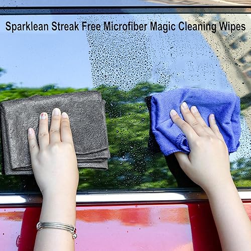 Miniatura 2 de Toallitas de limpieza mágicas de microfibra sin rayas, nuevo paño de limpieza mágico grueso 2024, paño de limpieza de ventanas (paquete de 10)