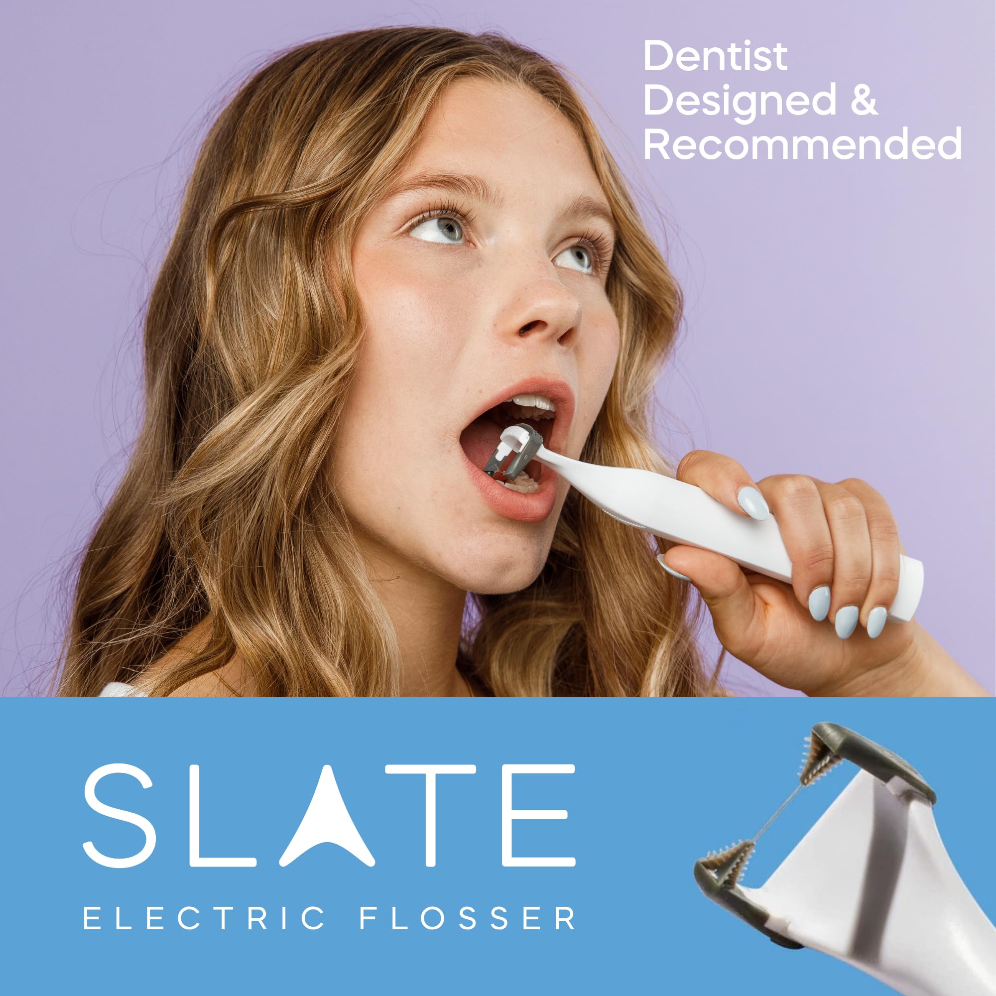 Electric Flosser Gum Stimulator, Tongue Scraper/Cleaner