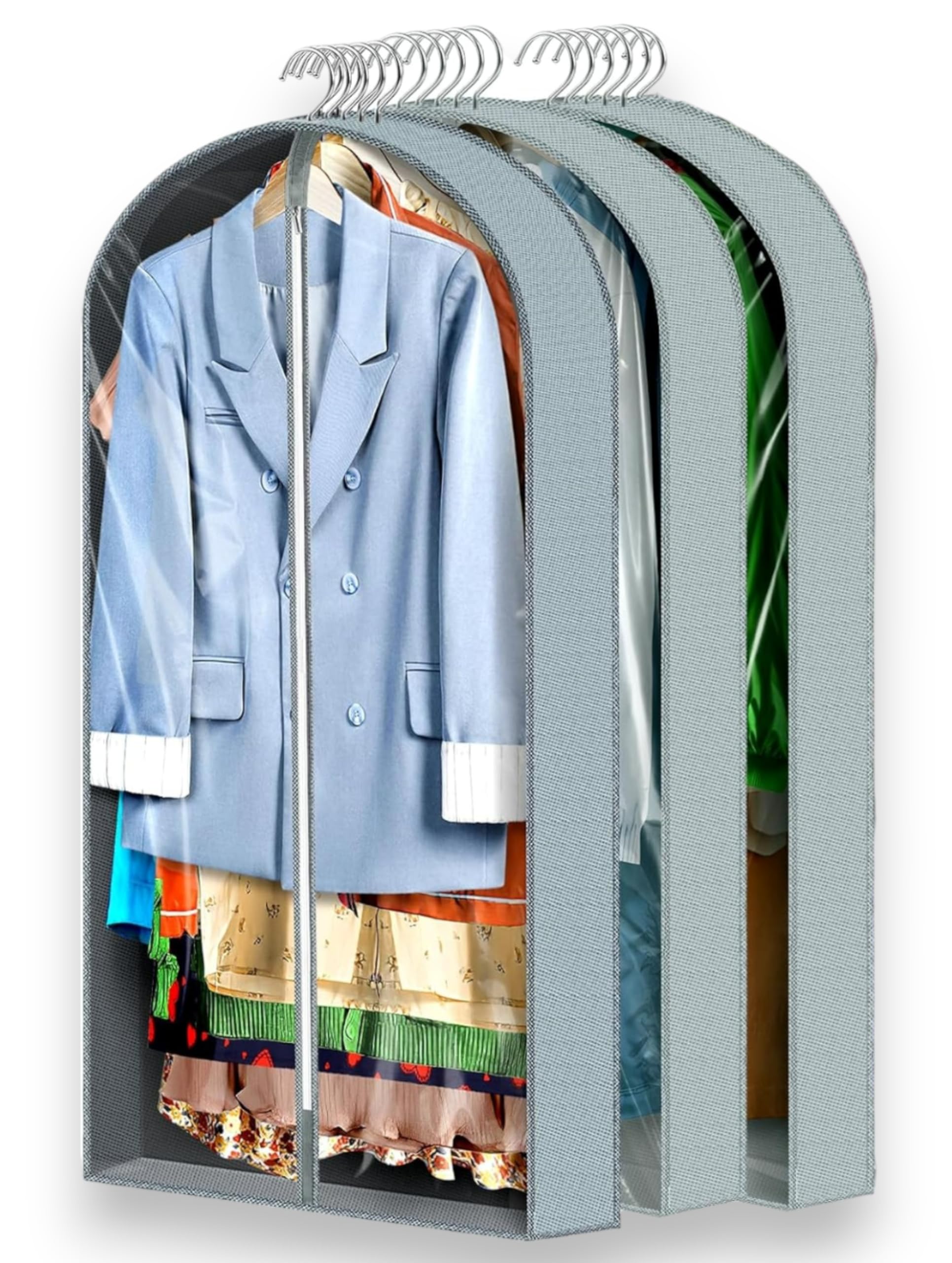 See full amazon price history chart for RAAHII clothes bag for Blazer cover, coat covers with zip for wardrobe storage of suit,jacket cover, garments, sweaters, saree, shirt pant organizer with 4 inch gusset (3 PIECE, Grey) RAAHII clothes bag for Blazer cover, coat covers with zip for wardrobe storage of suit,jacket cover, garments, sweaters, saree, shirt pant organizer with 4 inch gusset (3 PIECE, Grey) (B0D4QGJHKW) Amazon Price History, Amazon Price Tracker