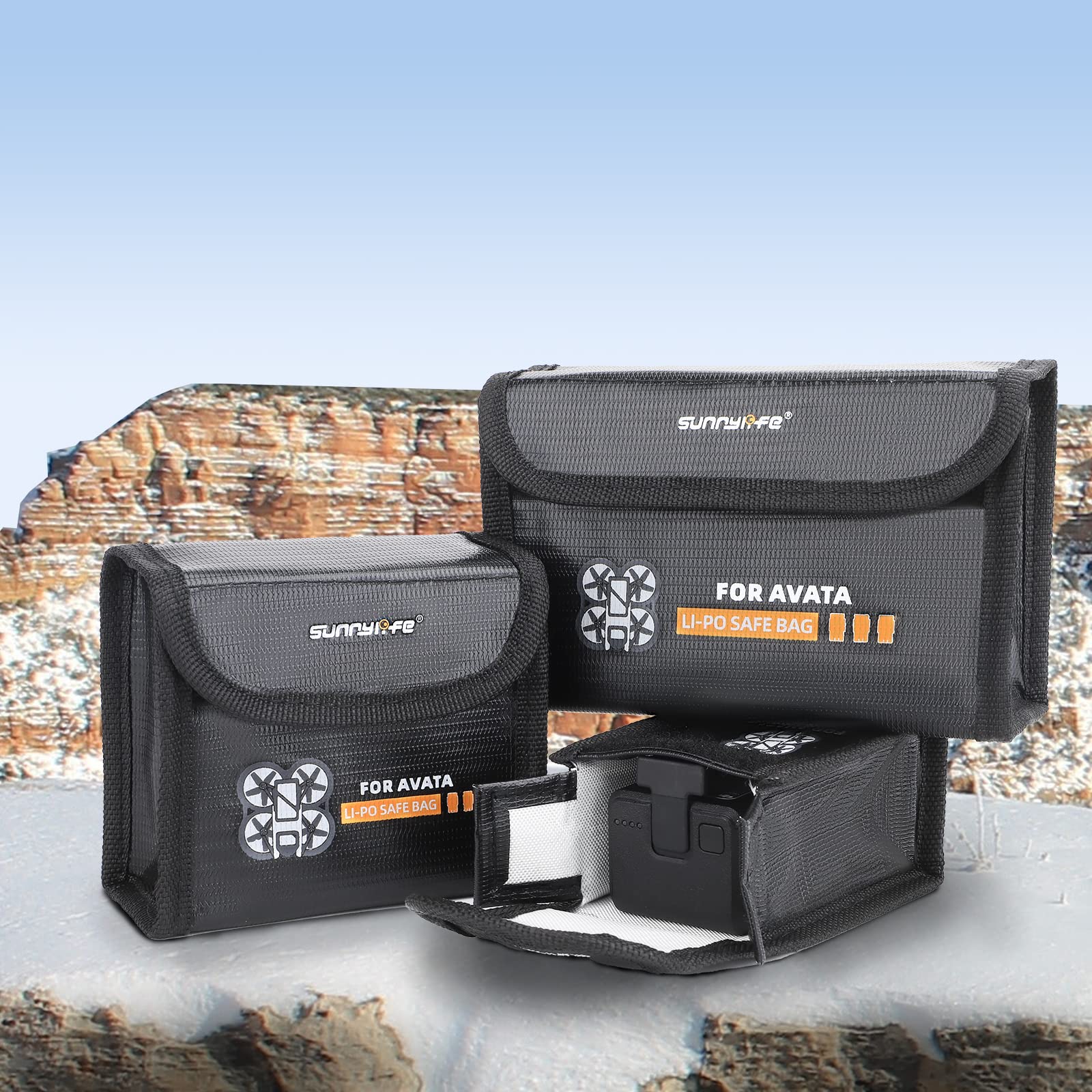 Hensych Práctica bolsa de batería segura para Mavic 3 Drone a prueba de explosiones Anti-arañazos Flight Battery Safe Bag Transporte Caja protectora segura sin batería (para 2 baterías Hensych Práctica bolsa de batería segura para Mavic 3 Drone a prueba de explosiones Anti-arañazos Flight Battery Safe Bag Transporte Caja protectora segura sin batería (para 2 baterías