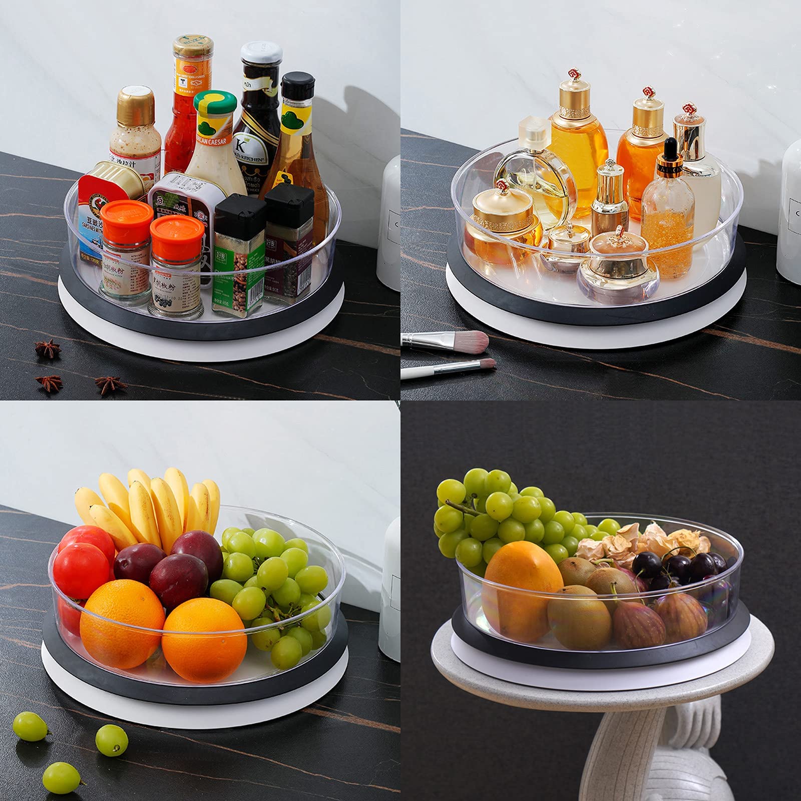 GIRADISCHI MULTIFUNZIONE CON cuscinetti rotanti pigri Susan per tavolo da pranzo EUR 42,10