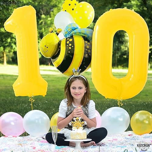 Miniatura 1388 de KatchOn, Globo dorado gigante del número 8 de 40 pulgadas, globo dorado del número 8 para decoraciones de cumpleaños de 8 años para niñas