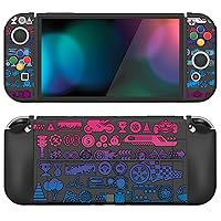 Vista 14 de PlayVital ZealProtect - Funda protectora suave para Nintendo Switch OLED, protector flexible Joycon Grip Cover para Nintendo Switch OLED