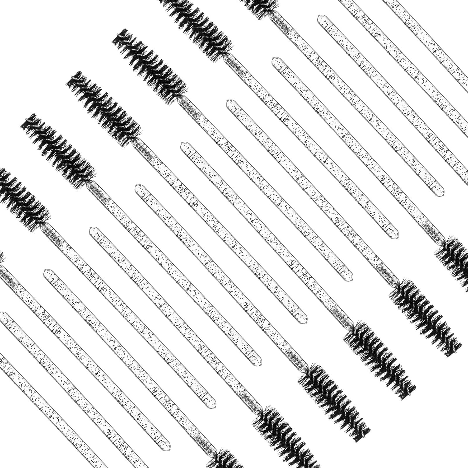 500 Pieces Eyelashes/Eyebrows Brushes, 10CM Lash Removal Cleaning Tools, Crystal Handle - Image 3