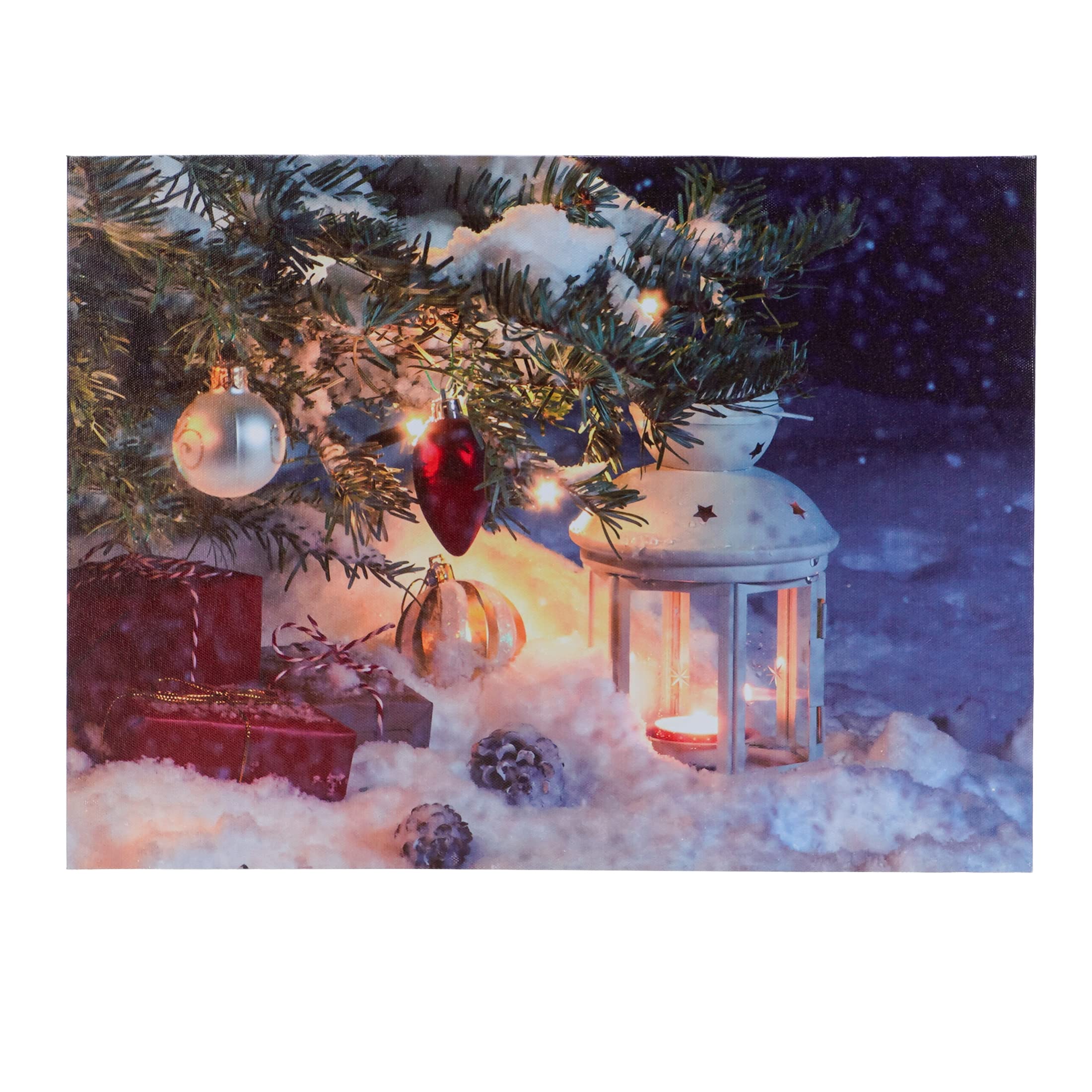SOFFEE DESIGN 16'' x 12'' LED Christmas Canvas Prints Wall Art, Light