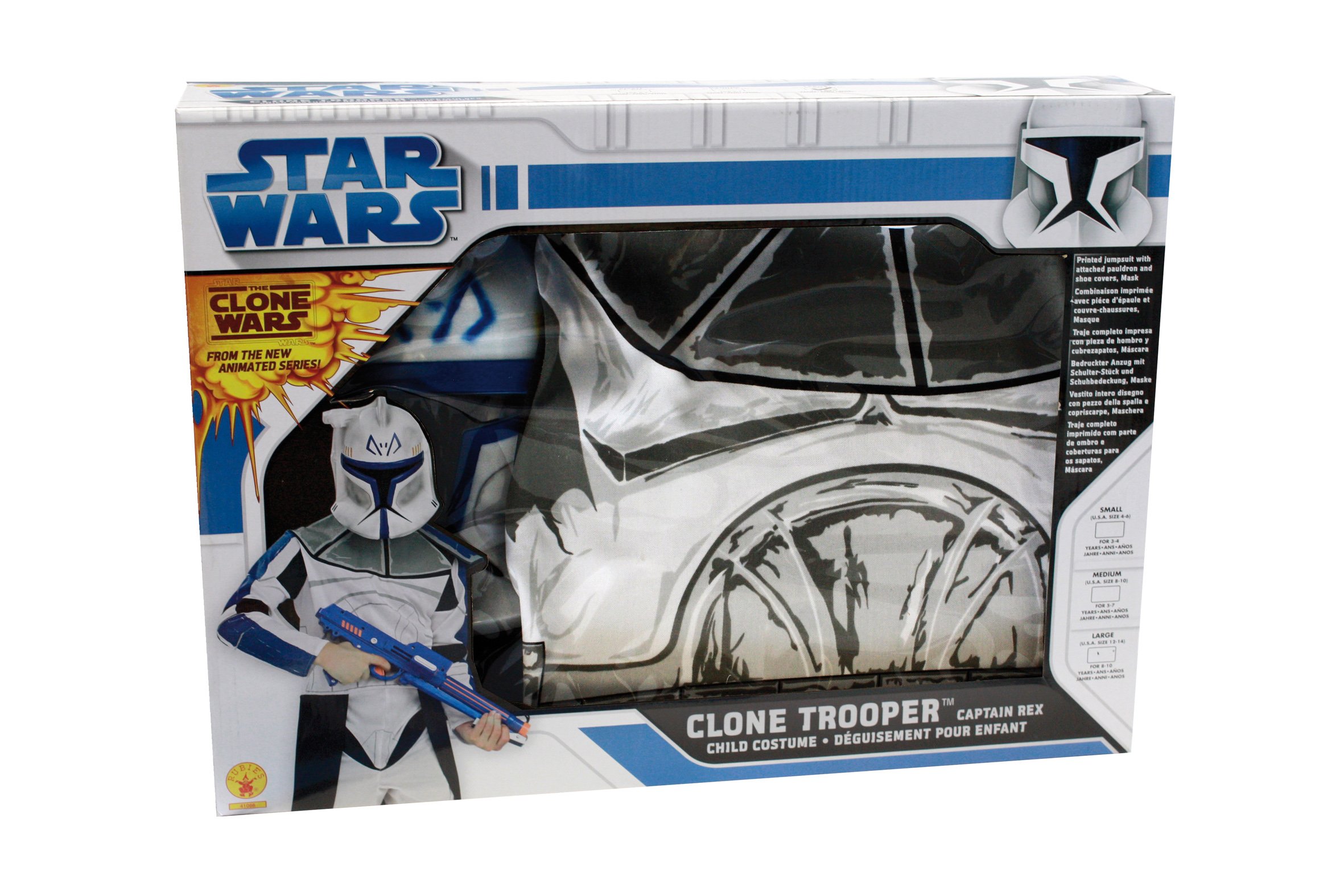 Rubie's 341086 3 41086 M - Clonetrooper Captain Rex Small Box Set Kostüm, Größe M, blau