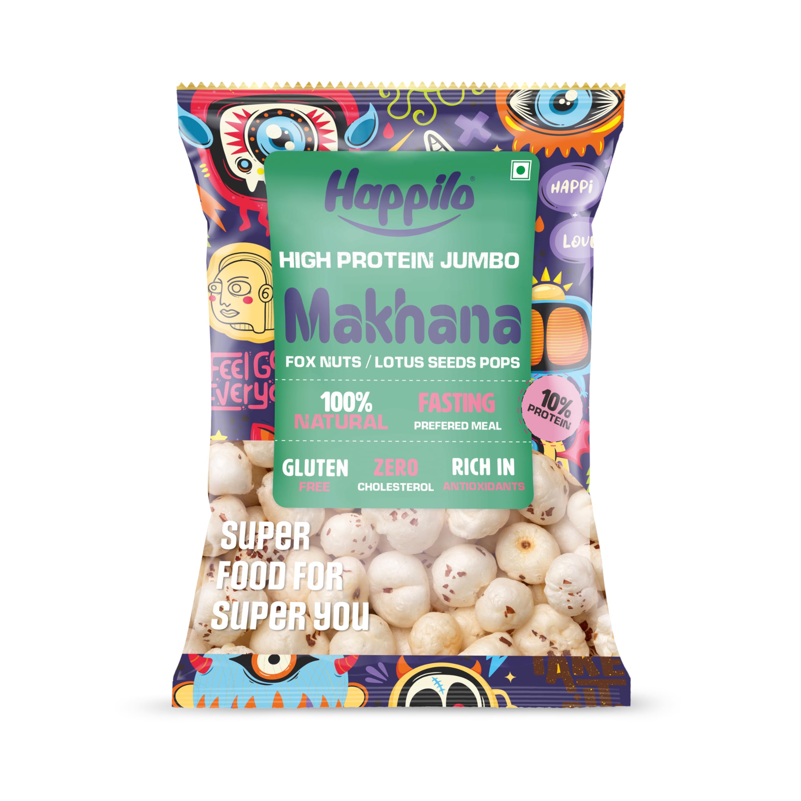 Happilo Superfoods Jumbo Handpicked Fox Nuts (Phool makhana) 100g