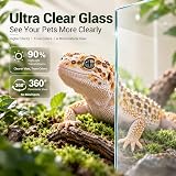 N/A Luckywang Glass Reptile Terrarium – Dedicated feeding port