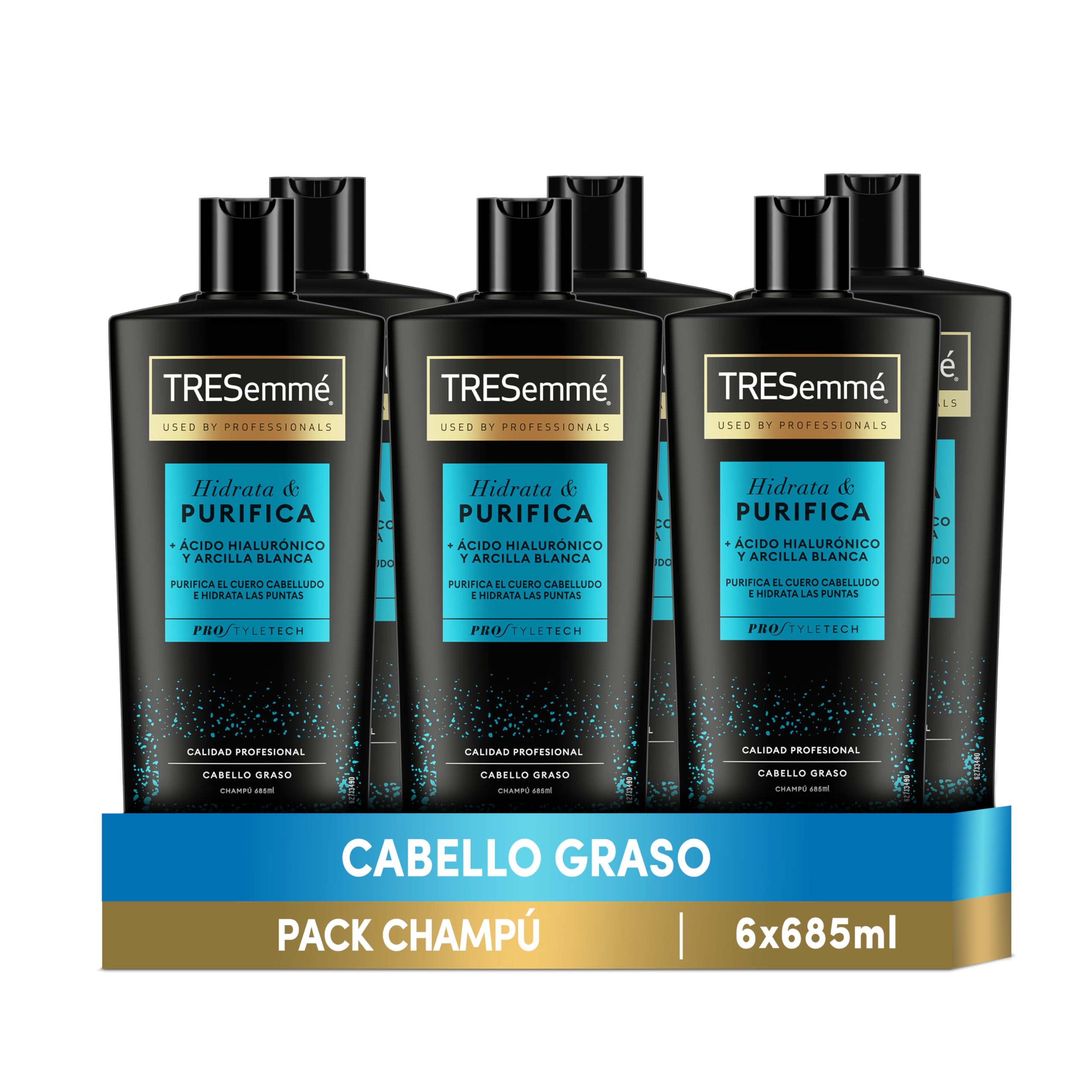 Tresemmé Champú Intensa Hidratación Para Cabello Seco O Dañado 685 ml x 6