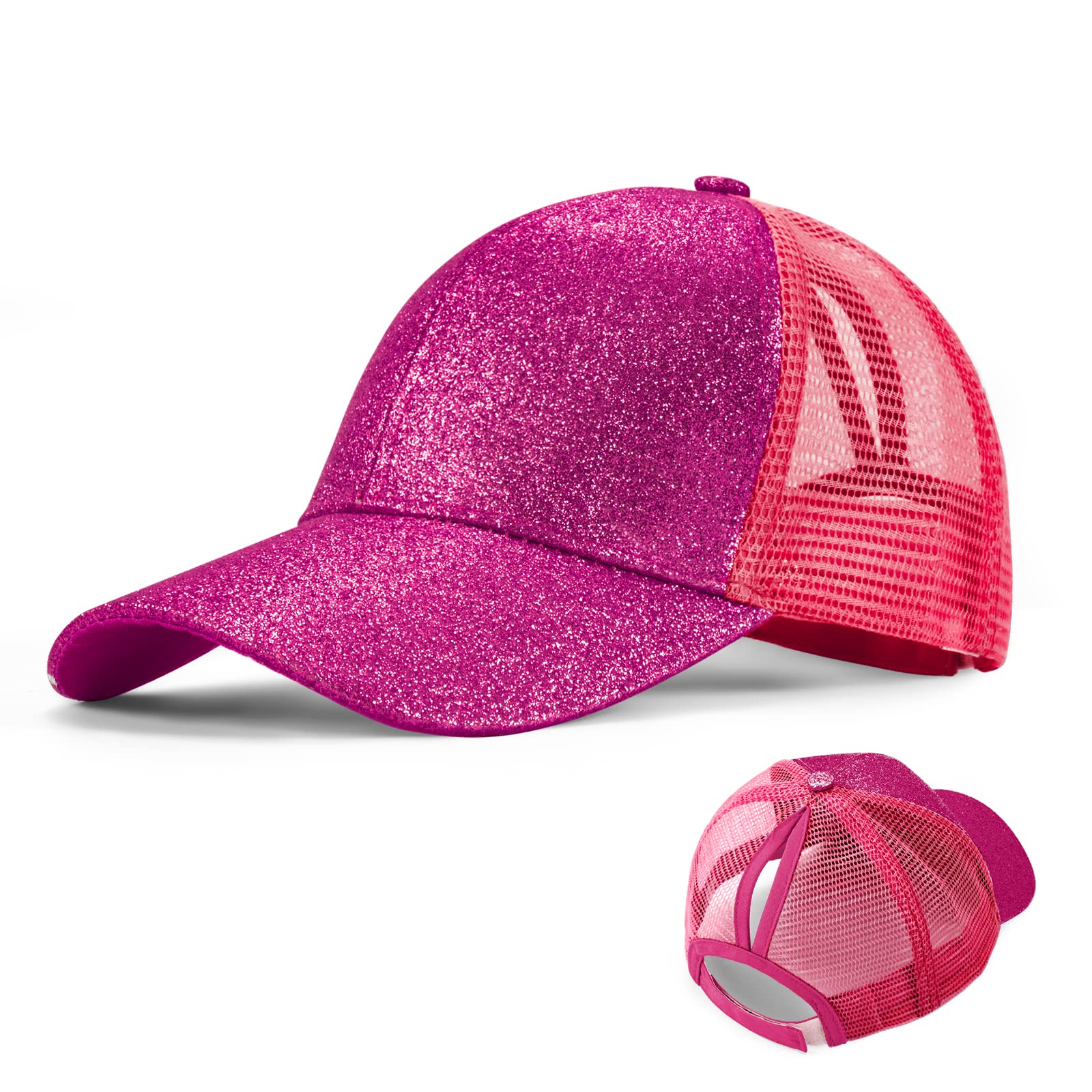 Gorra de Béisbol para Niñas Transpirable Ajustable Gorra de Béisbol de Cola de Caballo Sombrero de Sol de Verano para Deporte Vacaciones Playa