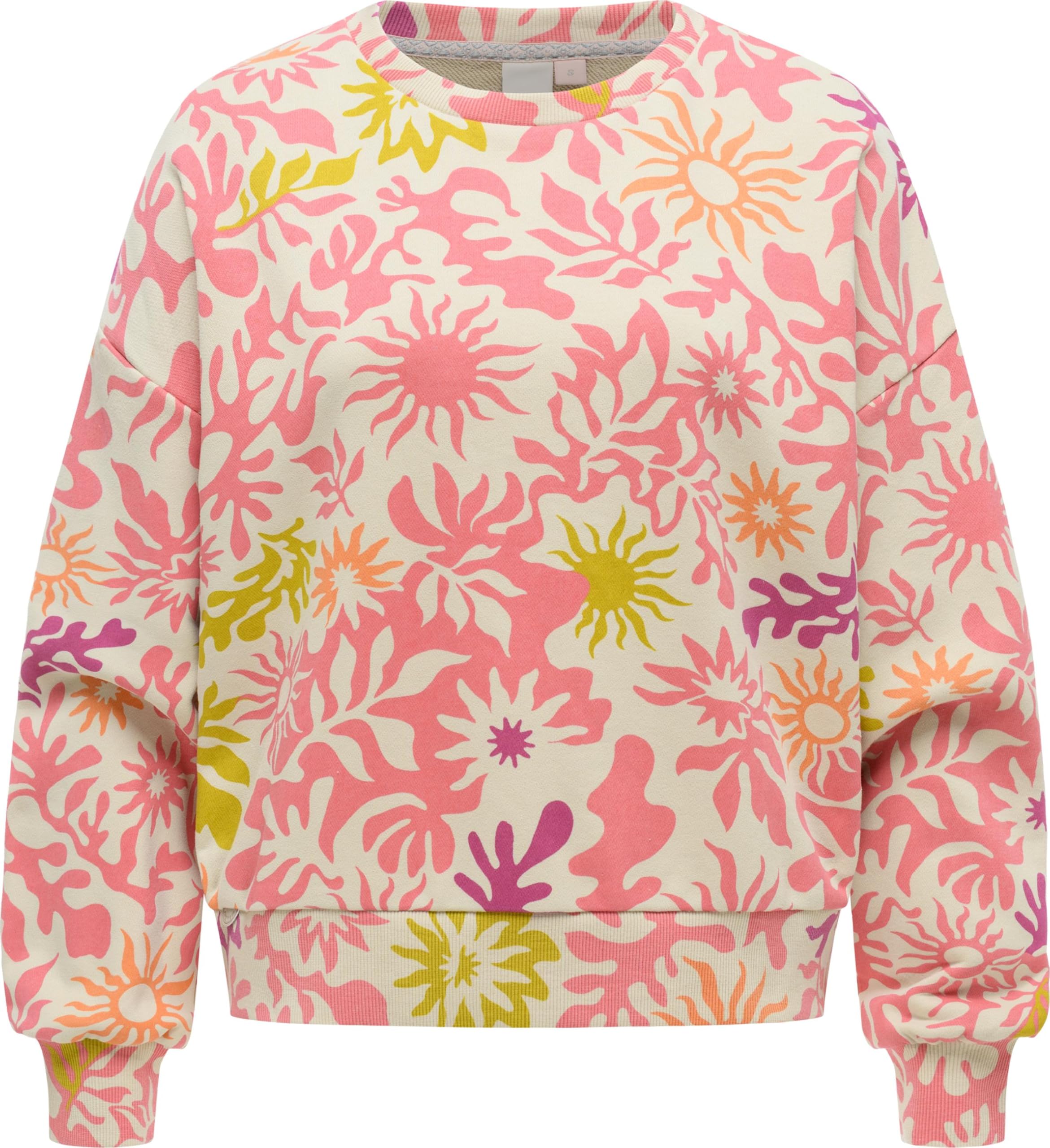 Ragwear Damska luźna bluza z kapturem oversized sweter z modnym nadrukiem na całej powierzchni XS-XXL