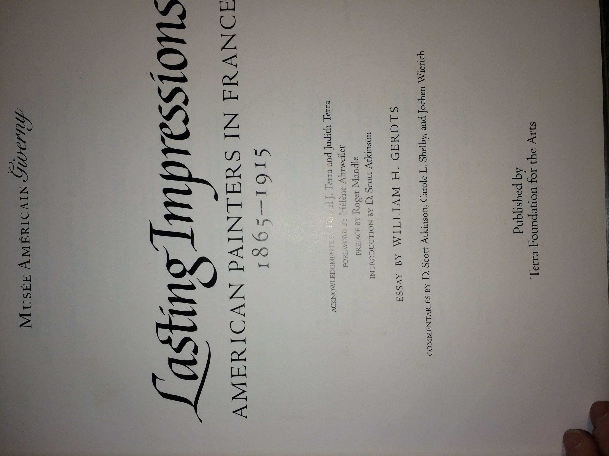 Lasting Impressions: American Painters in France, 1865-1915 Gerdts, William H. - PT03