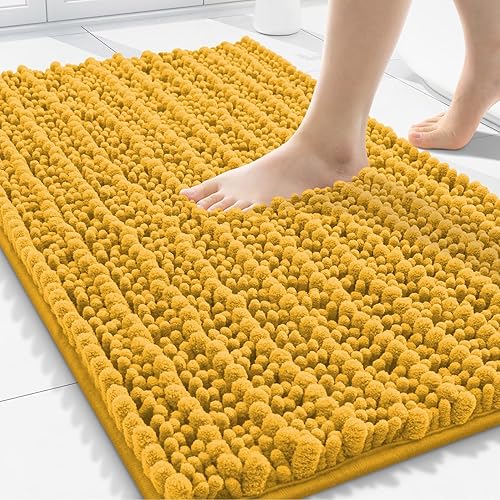 Miniatura 237 de Smiry Alfombras de Baño 24 x 16 pulgadas, Tapetes de Baño de Chenilla Extra Suaves y Absorbentes, Respaldo de Goma Antideslizante, Lavable a Azul
