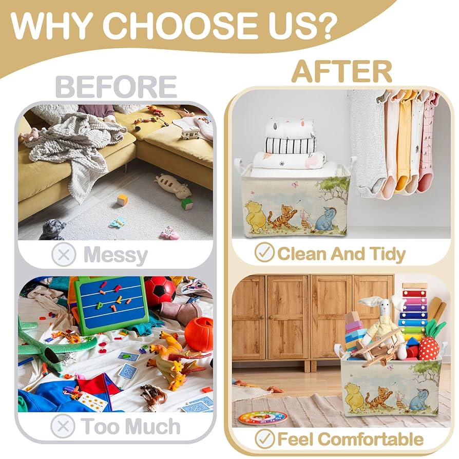 Winnie The Pooh Laundry Hamper, Storage Basket, Nursery