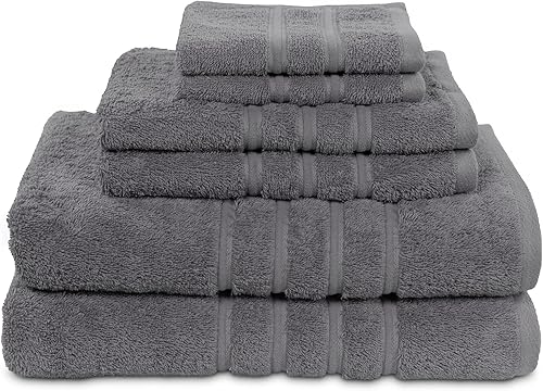 Designer MyTowels - Juego de 6 piezas de algodón Shirpur, color marfil