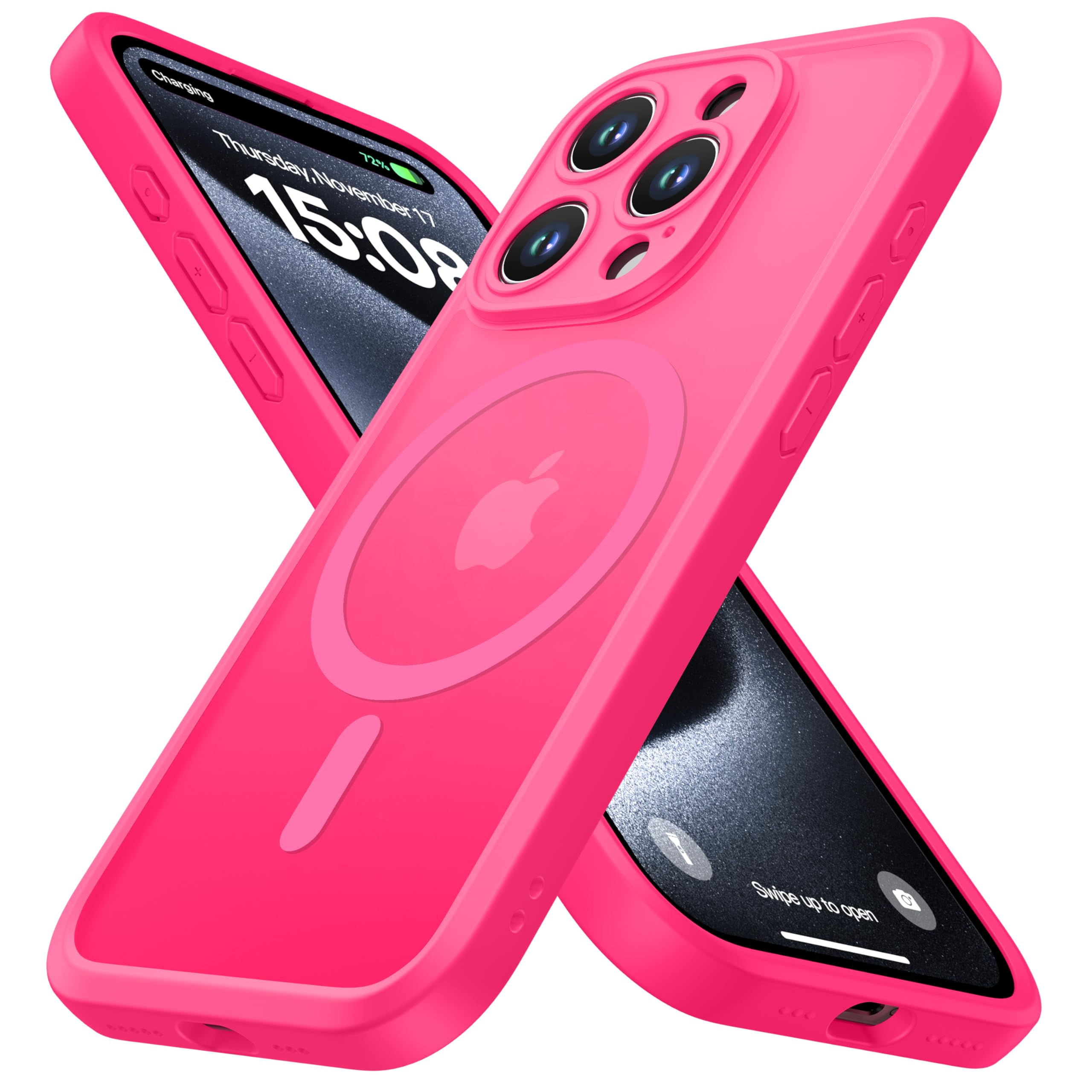 ImpactStrong Magnetic Guard Designed for iPhone 15 Pro Case [Camera Protection] [Military Grade Drop Tested] [Compatible with MagSafe] Slim