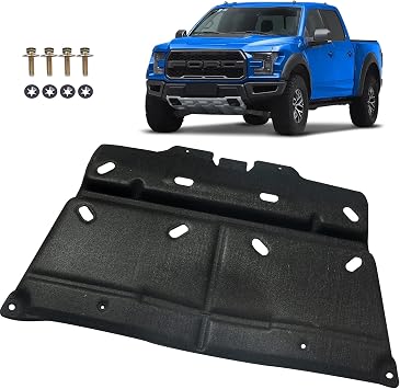 Splash Panel Shield Under Diaper Gas Motor with Mounting Screws for 2015-2020 Ford F150, Not Fit Raptor Model/Not Fit 3.0L Diesel, Replace ML3Z-7222-D