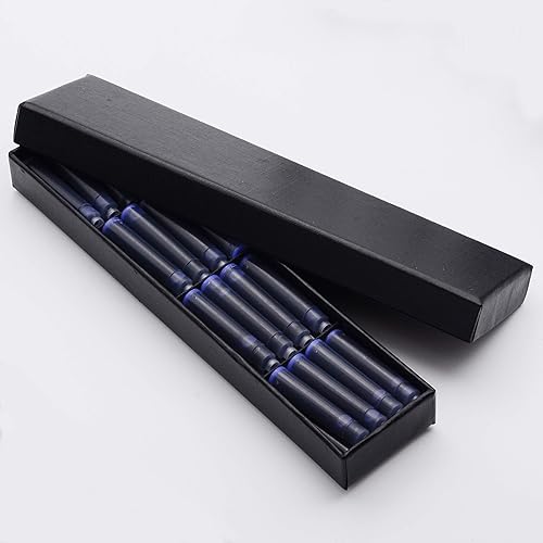 Miniatura 4 de Cartuchos de tinta para pluma estilográfica, color azul, estándar internacional, repuesto de cartucho de tinta para pluma estilográfica, juego de 32