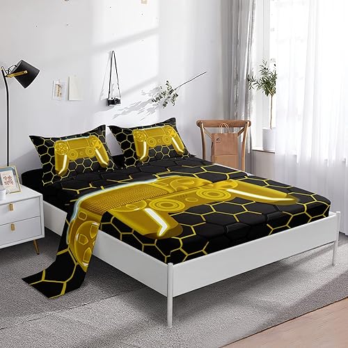 3 Pieces Unicorn Sheet Set Twin Size,Pink Unicorn Fitted Bed Sheet for Kids Girls Cartoon Unicorn Bedding Soft Microfiber All-Round Elastic Pocket