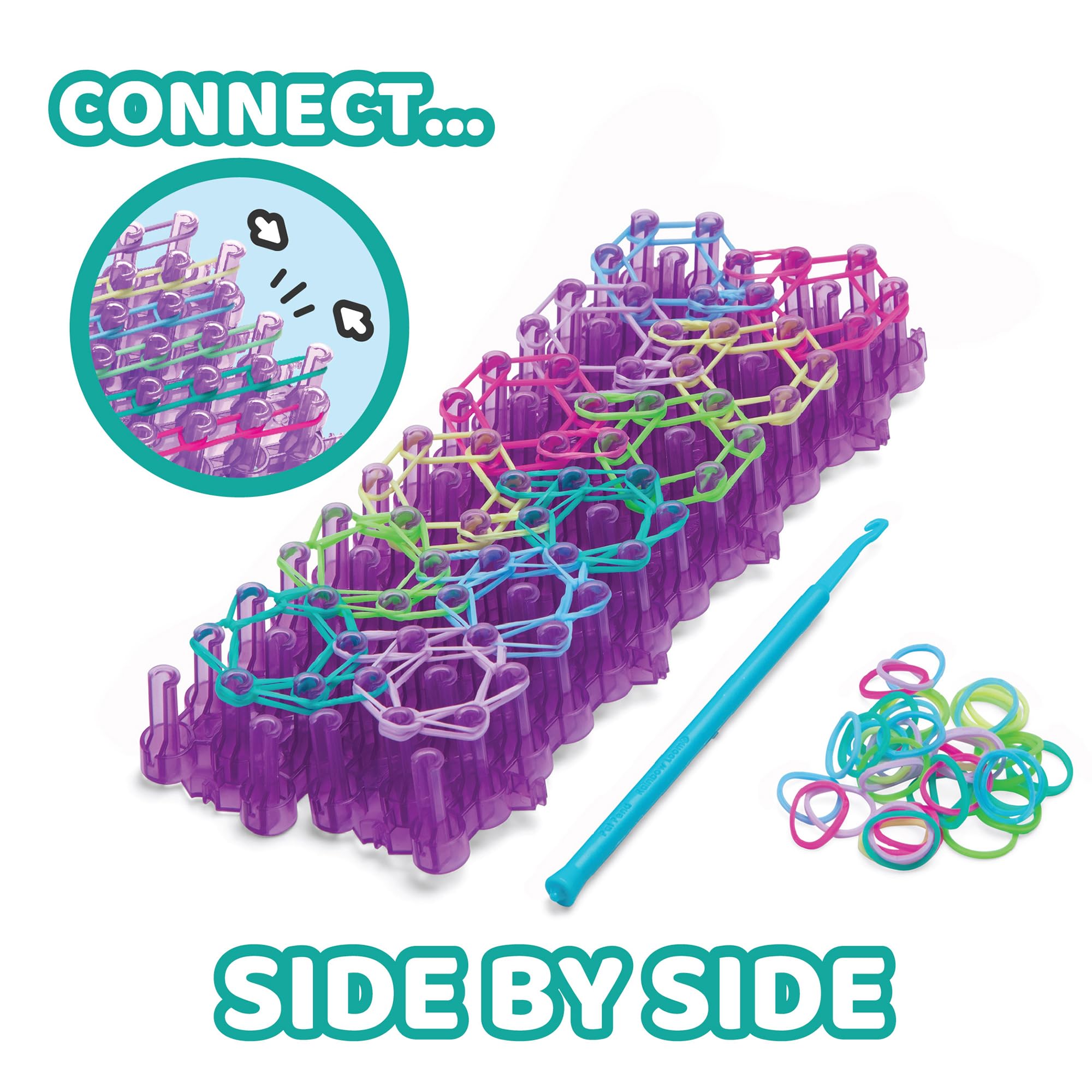 Rubber Band Bracelet Kit 600-Piece Colorful Loom Elastic Band