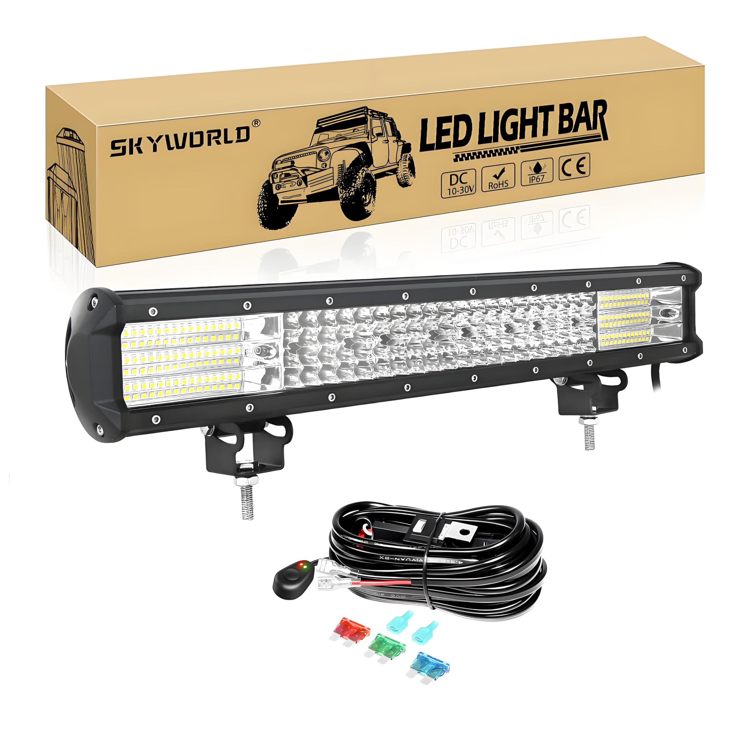 Barras Luminosas LED SKYWORLD 510W de Alta Resistencia Offroad 7