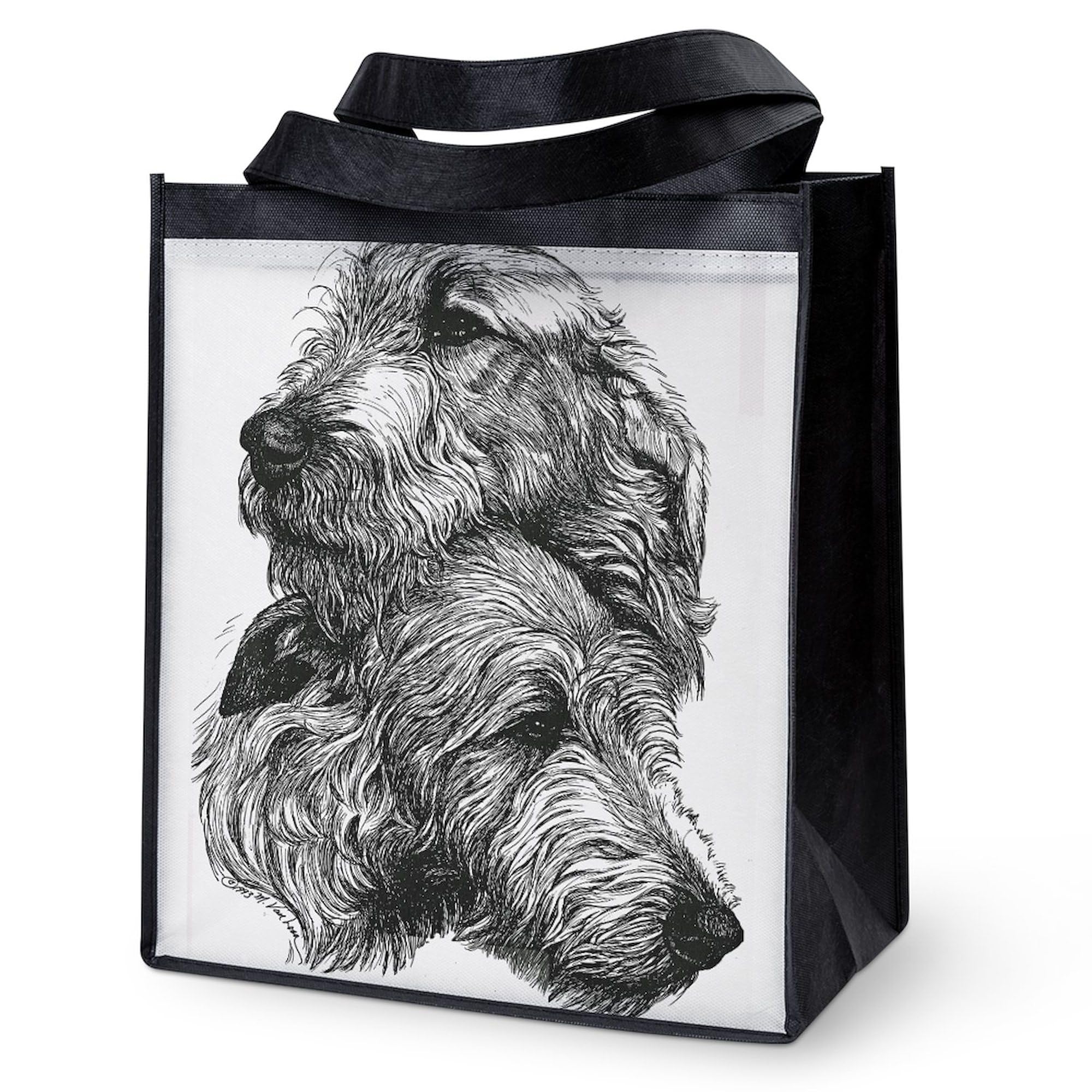 CafePress Irish Wolfhound Pair Reusable Grocery Tote Bag Reusable Collapsible Grocery Bag