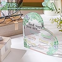 Vista 2 de Chunful Regalo cristiano para mujeres, girasoles, regalos para oficina, oraciones inspiradoras de pisapapeles, escritura religiosa, flor