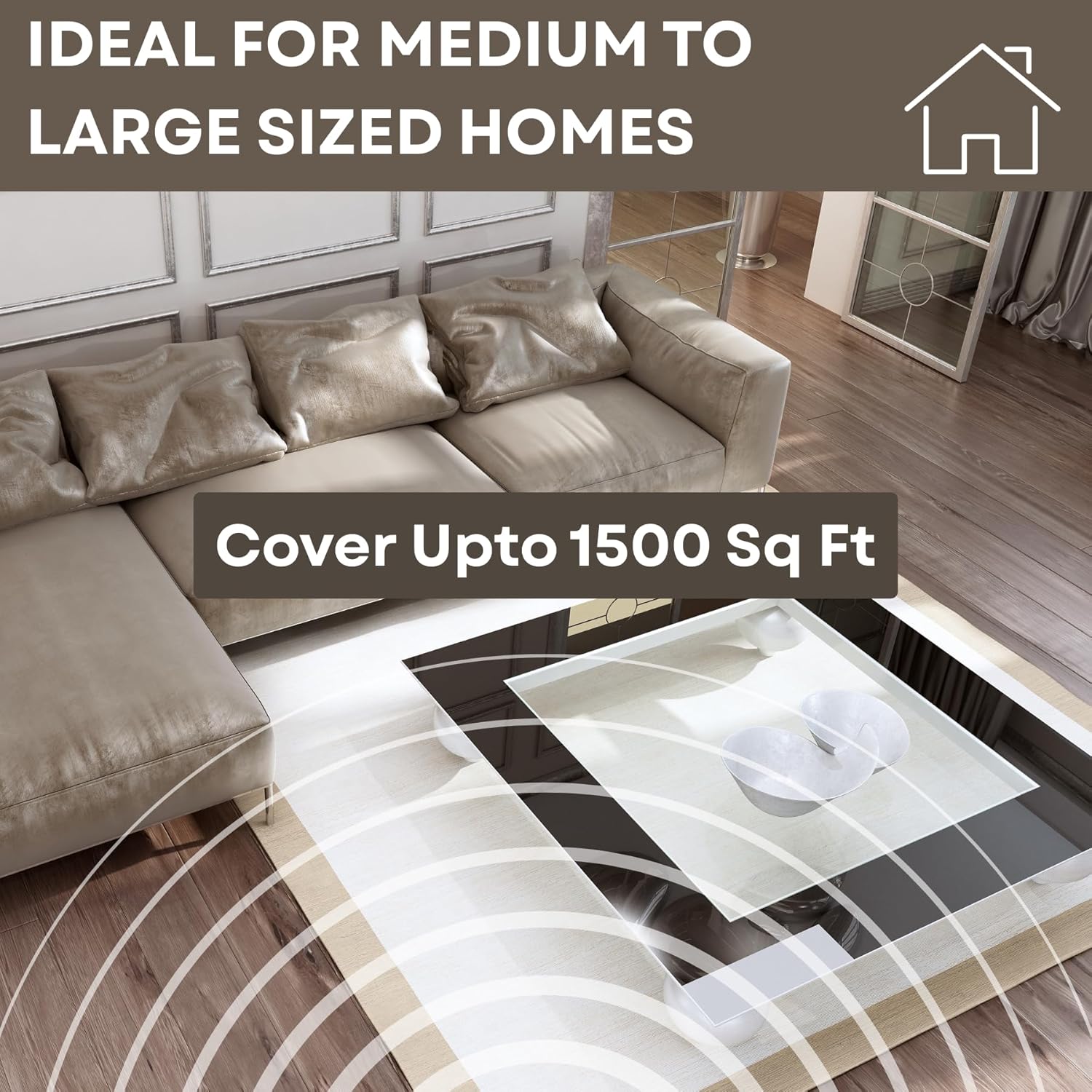 Scentia Wireless Waterless Hotel Scent Diffuser | Includes Premium USA-Made Oil Blend | App Controlled, Cordless | Home, Office, Spa, Aromatherapy | Covers 1500 Sq Ft | 72 Hrs in 1 Charging | Gold - Image 3