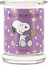 Peanuts Scented Candle in Glass | Scented Candle Best Mom Ever | Gifts for Mum | Scented Candle Fruity | Decoration for Home | Candle in Glass with High Burning Time up to 50 Hours