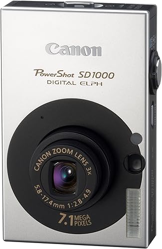 Miniatura 4 de Canon PowerShot SD1000 Cámara Elph digital de 7.1 MP con zoom óptico de 3 x (negro) (modelo antiguo)