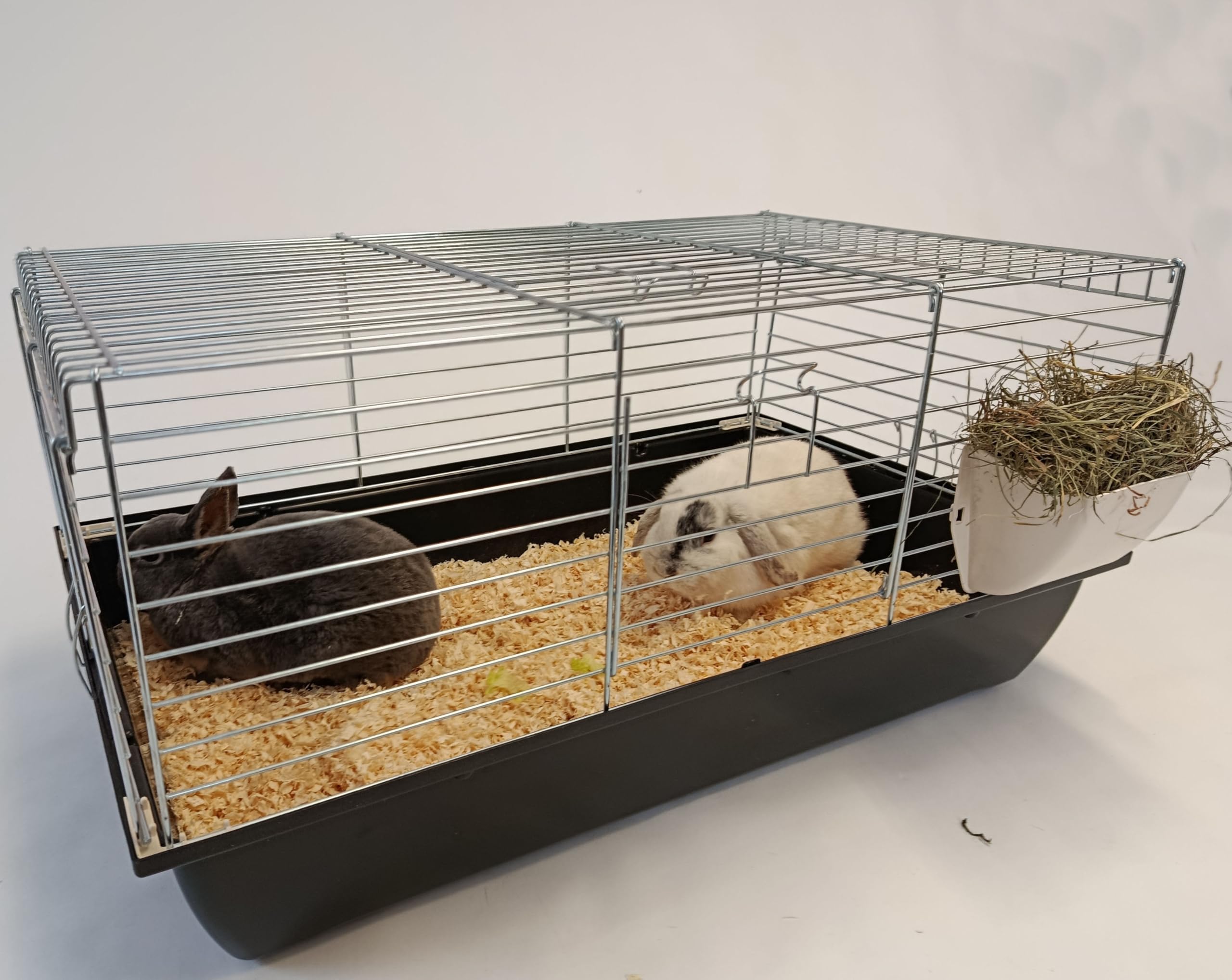 0,80 m Neues Modell Hasenkäfig Nagerkäfig Kaninchenkäfig Käfig Stall Meerschweinchen schwarz