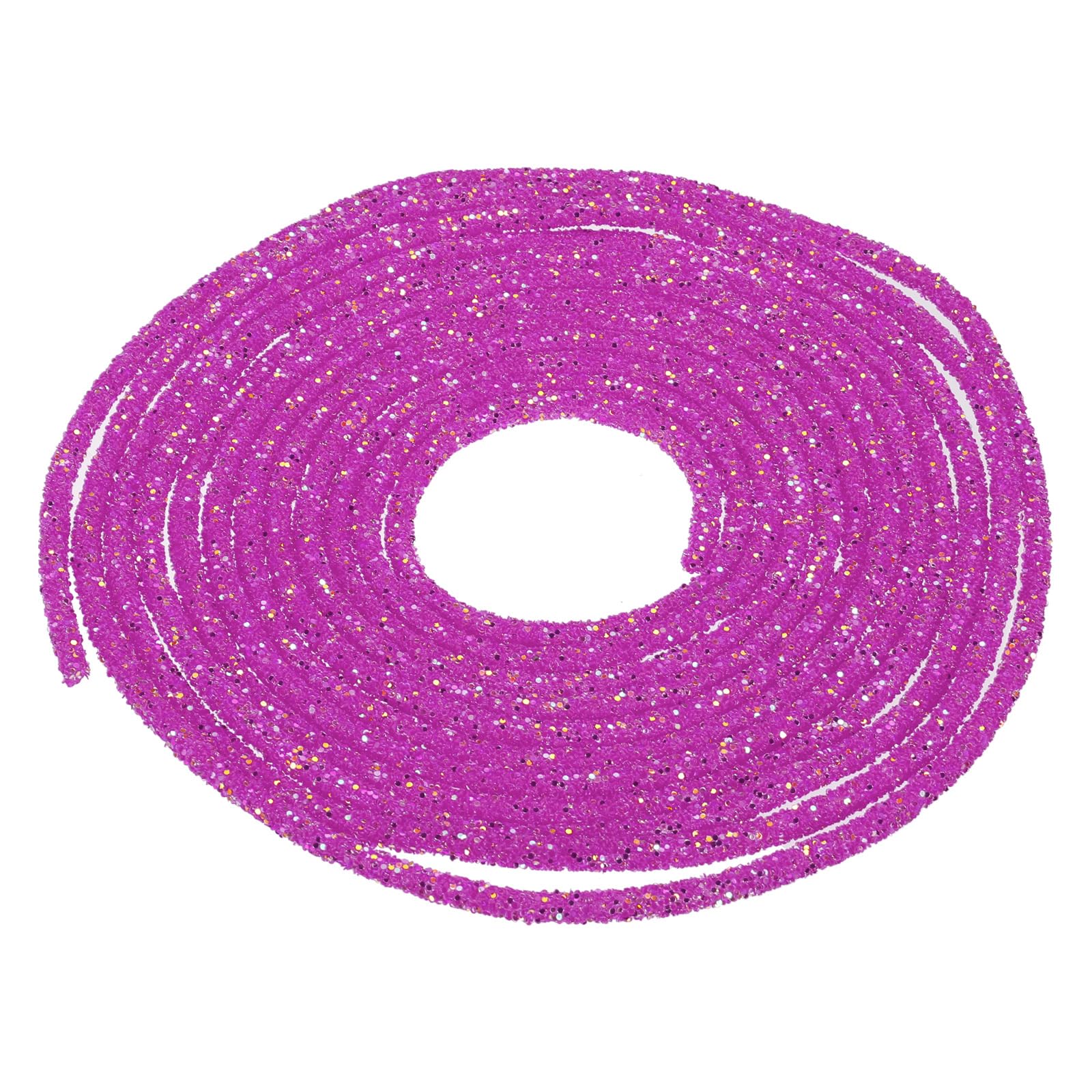 sourcing map 5 Yard 6mm 0.24 inch Glitter Sequins Rope Sequins Rhinestone Tube Cord for DIY Wedding Dresses Costume Clothing Shoes Jewelry Accessory Clear White — view 111
