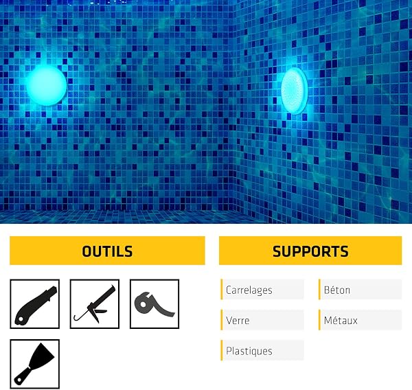 SIKA - Mastic Silicone spécial Immersion - SikaSeal-163 Piscine & Bassin Blanc - Joints de piscines et Zones immergées - Résistant au Chlore - 300 ML - 5