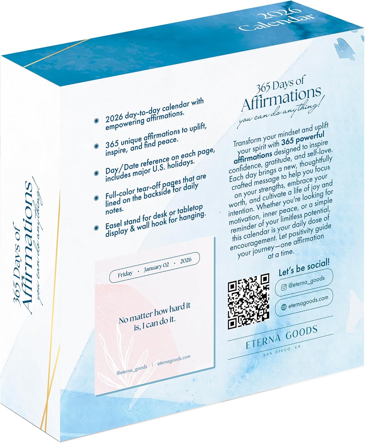 2026 Positive Affirmations Daily Desktop Calendar | 365 Days Of Affirmations To Motivate, Inspire, and Calm. Positive Self Care Daily Ritual To Nourish The Soul. Daily Rip Off Calendar To Encourage Positivity - Image 9