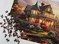 Vista 6 de Springbok Victorian Dream 500 Piece Jigsaw Puzzle for Adults - Dreamy Victorian House at Sunset - Unique Cut Pieces - Made in USA