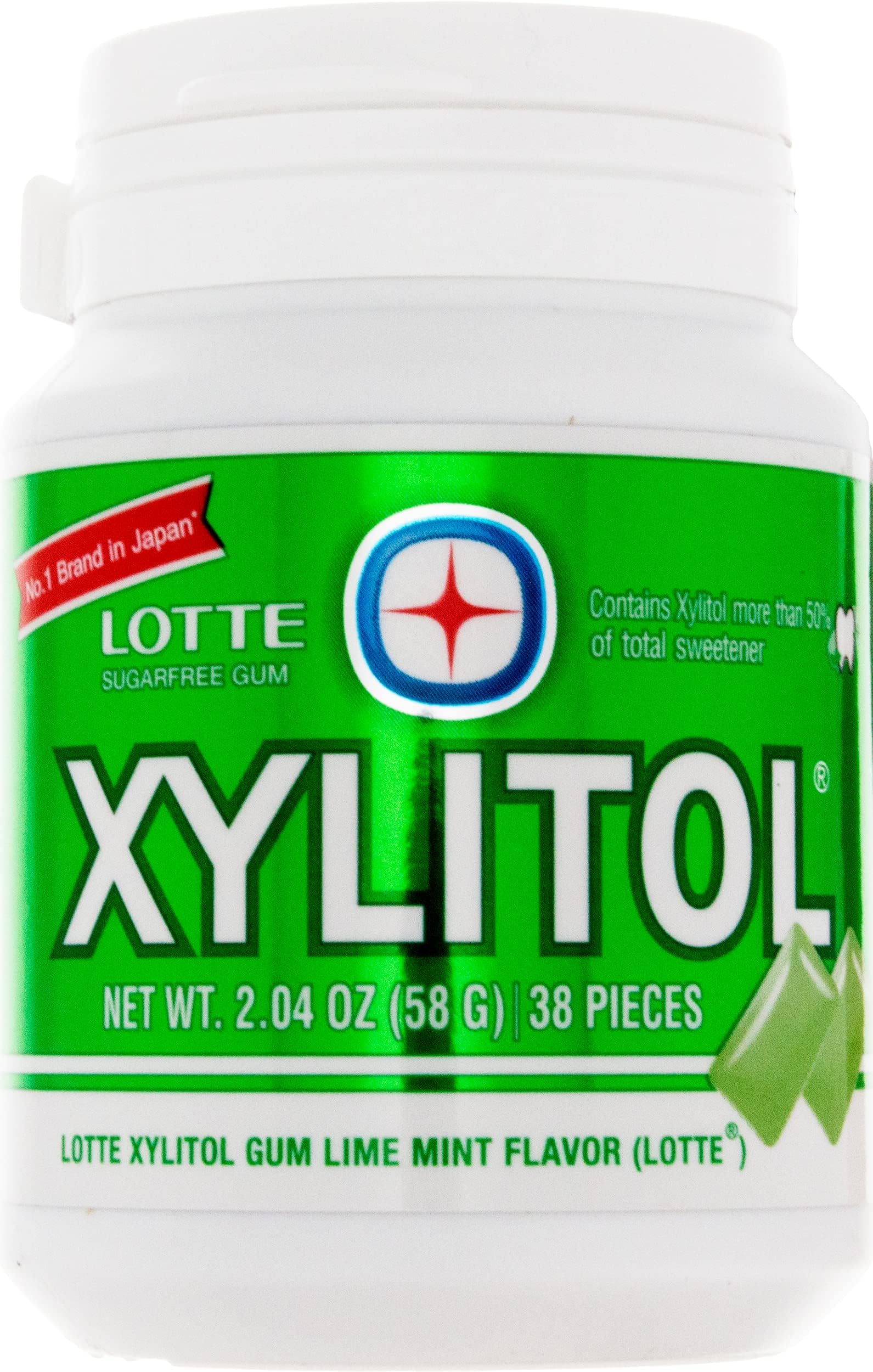 Lotte Xylitol Lime Mint Gum 57.8 g (Pack of 1)