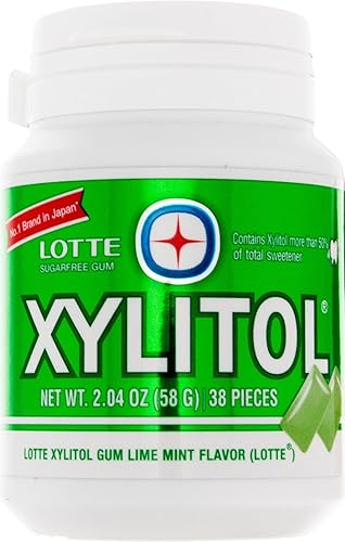 Lotte Goma de mascar Xylitol Lime Mint 2.04 oz (paquete de 1)