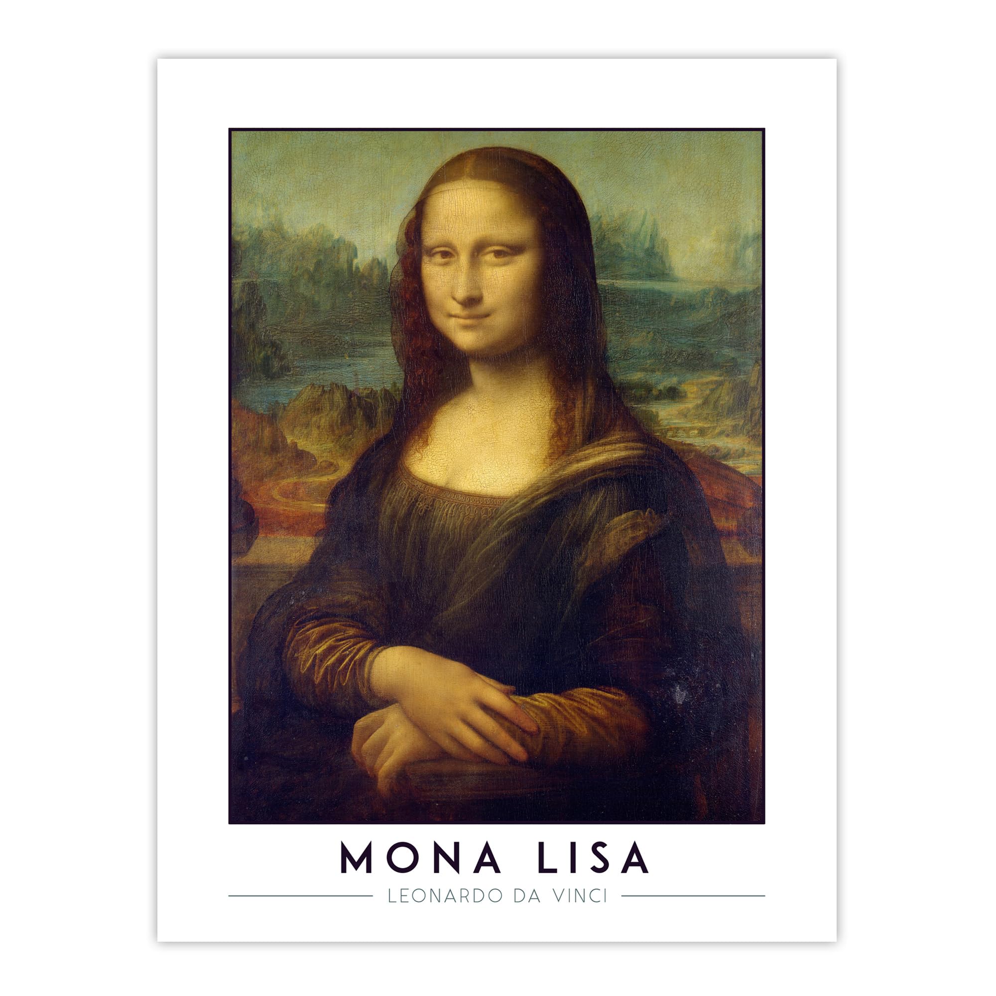 Artery8 Leonardo Da Vinci Mona Lisa La Gioconda Portrait Living Room Large Wall Art Poster Print Thick Paper 18X24 Inch