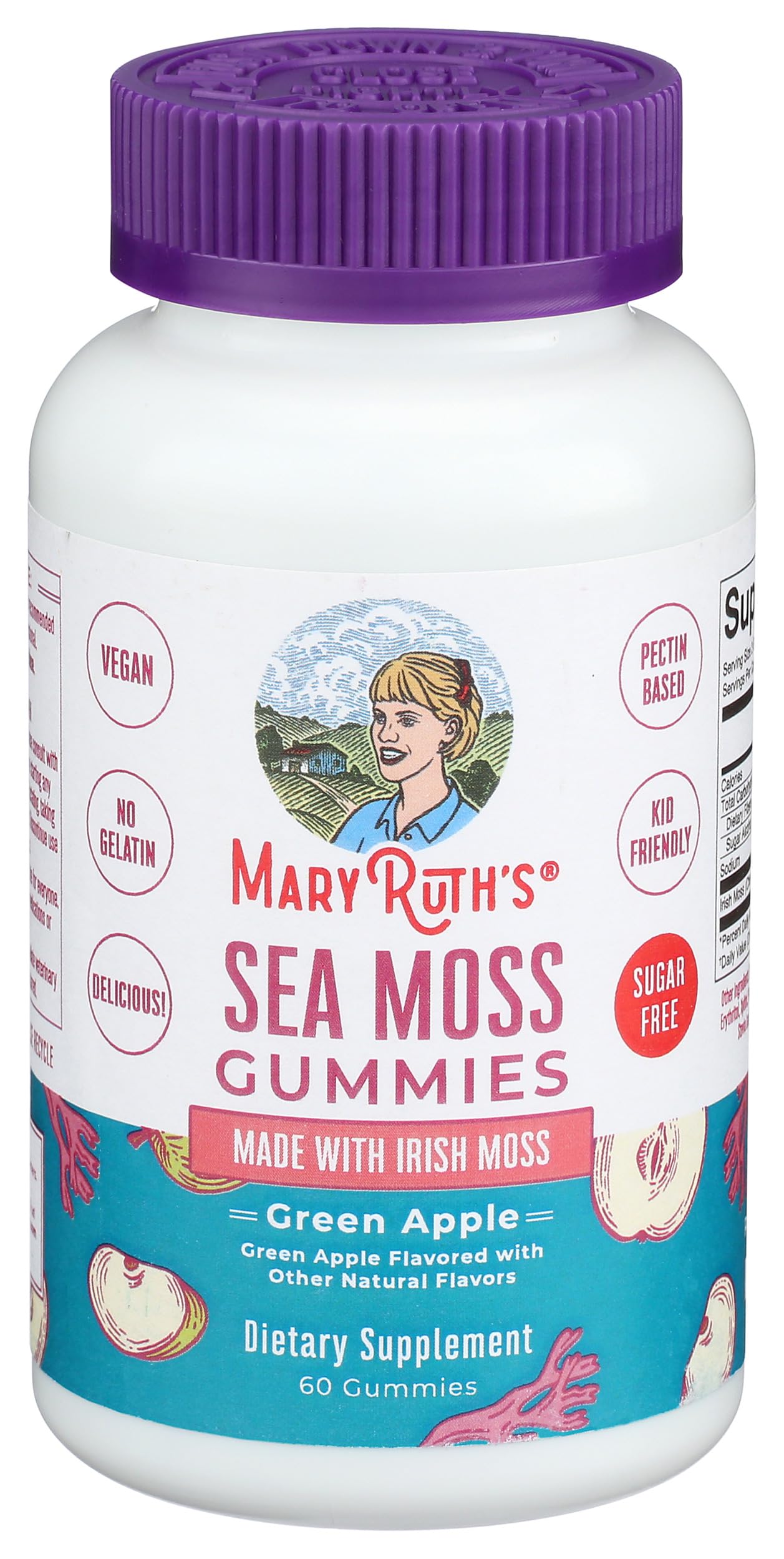 MARYRUTH'S Sea Moss Gummies, Sugar Free Made with Irish Sea Moss, 60 Count — Amazon image 4