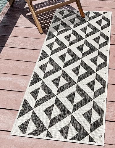 Vista 175 de Unique Loom Unique Loom Outdoor Collection - Alfombra de área - Napa (3 pies 3 pies, redonda, amarillo y aguamarina/amarillo)